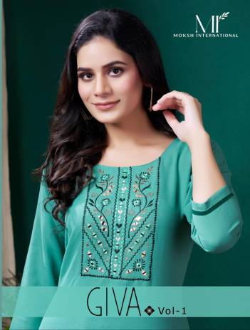 MOKSH GIVA VOL-01 669 TO 672 DESIGNER COTTON TOP WHOLESALER IN INDIA
